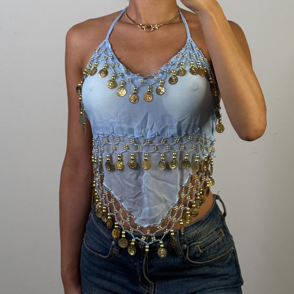 Baby Blue Belly Dance Top